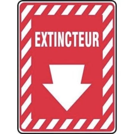 Accuform SAFETY SIGN FIRE EXTINGUISHER DOWN FRMFXG417XV FRMFXG417XV